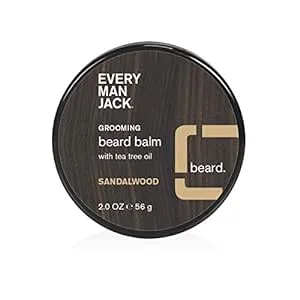 Every Man Jack Beard Balm - Subtle Earthy Fragrance - Moisturizes, Protects, and Strengthens Your Beard - Naturally Derived with Hemp Seed Oil, Shea Butter, and Beeswax - 2.0-ounce