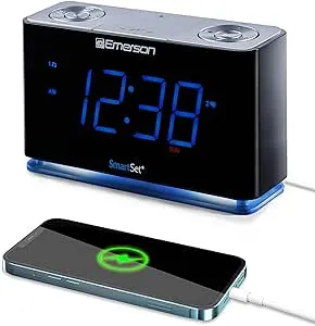 Emerson Radio SmartSet Alarm Clock BT USB CKS1507