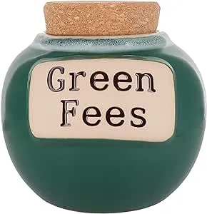 Cottage Creek Green Fees Piggy Bank, Ceramic, 6", Multicolored Golfing Money Bank