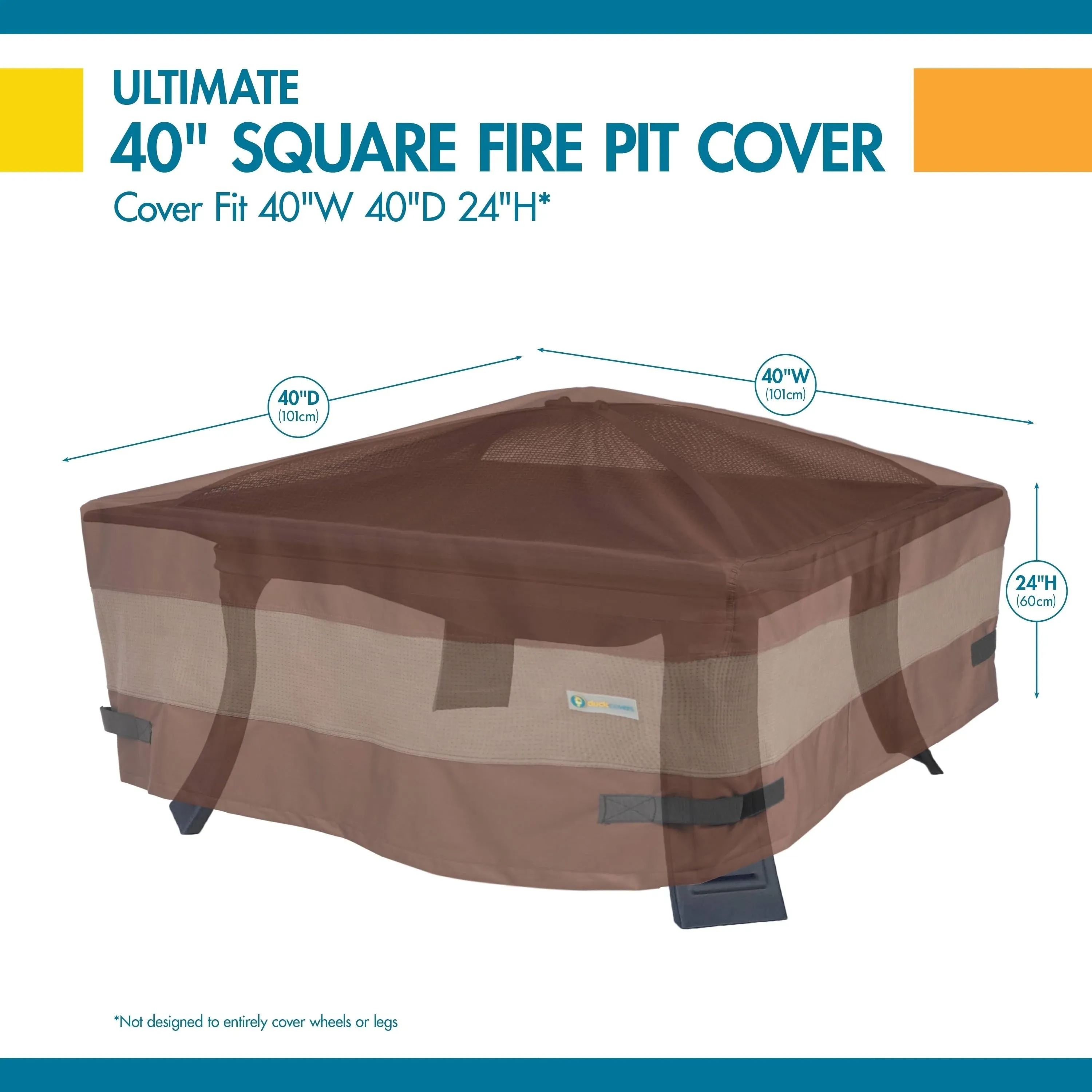 Duck Covers Ultimate 40 in. Square Fire Pit Cover