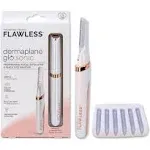 Finishing Touch Flawless Dermaplane Glo Sonic Lighted Facial Exfoliator, Elec...