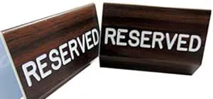 Westmon Works Reserved Sign for Church Pews with Two Sided Script and Easy Clamp ...