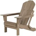 WestinTrends Outdoor Adirondack Chair, Plastic Fire Pit Chair, Weather Resistant Folding Patio Lawn Chair for Outside Deck Garden Backyard Balcony, Dark Brown