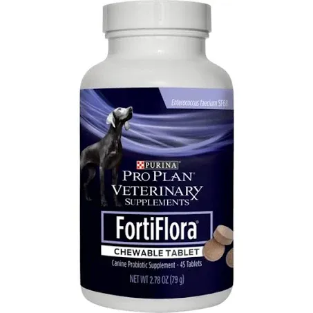 Purina Pro Plan Veterinary Supplements Dog FortiFlora 45 Chewable Tablets