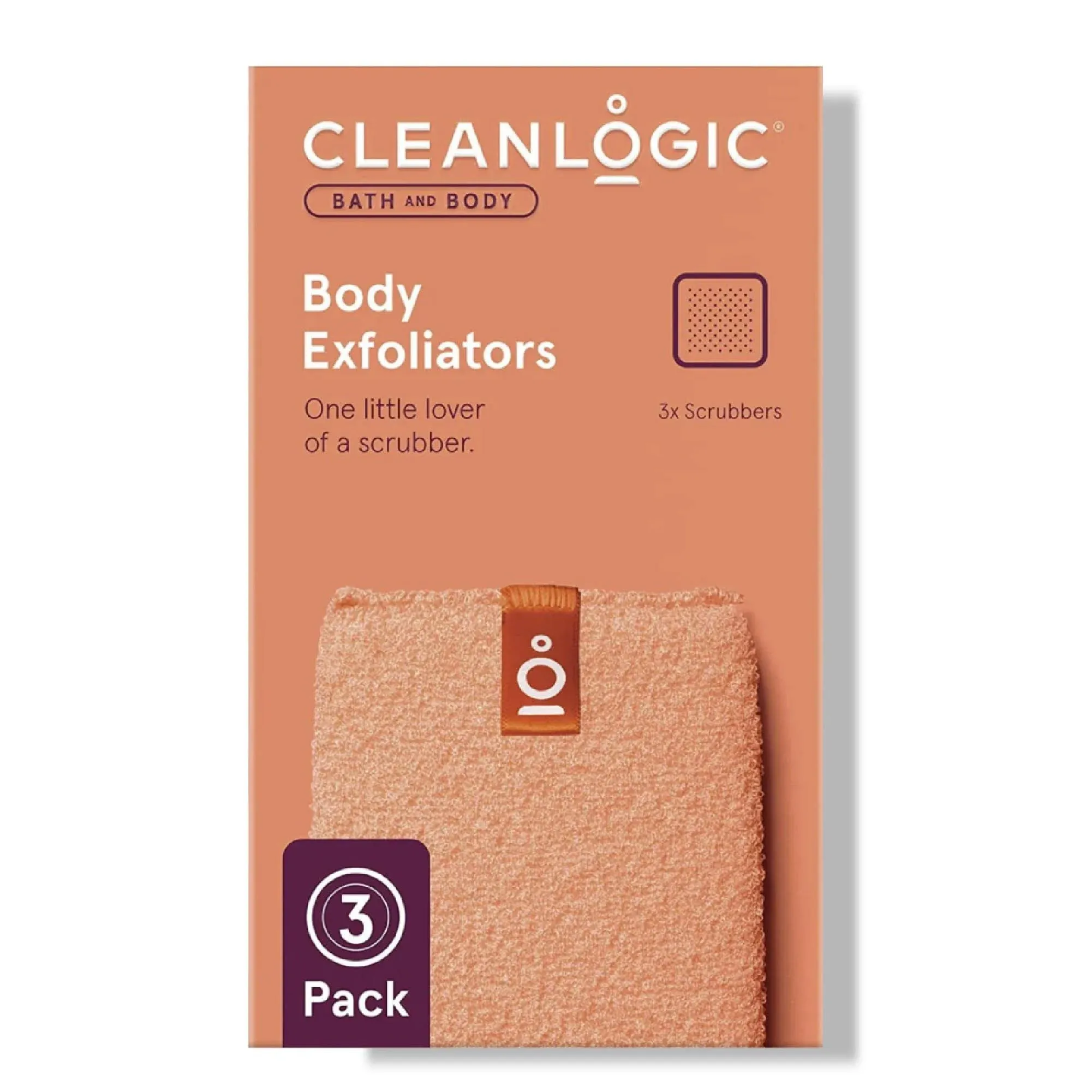 Cleanlogic Body Exfoliating Cloth Stretchy Exfoliator Bath and Shower Washcloths for Smooth and Softer Skin Reusable Daily Skincare Tool Assorted