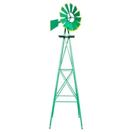 VINGLI 8ft Windmill Garden Decoration Outdoor Weather Vane-Green