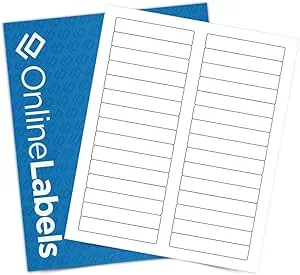 Avery 2181 File Folder Labels on Mini-Sheets, 2/3 x 3-7/16, White, 300/Pack