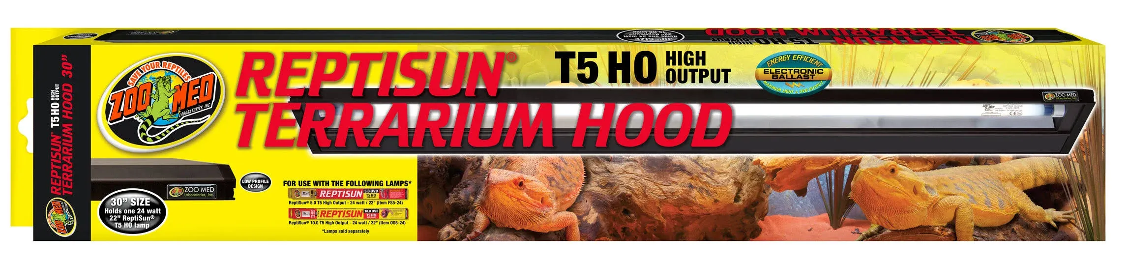 Zoo Med ReptiSun T5 Ho Terrarium Hood - 30 in.