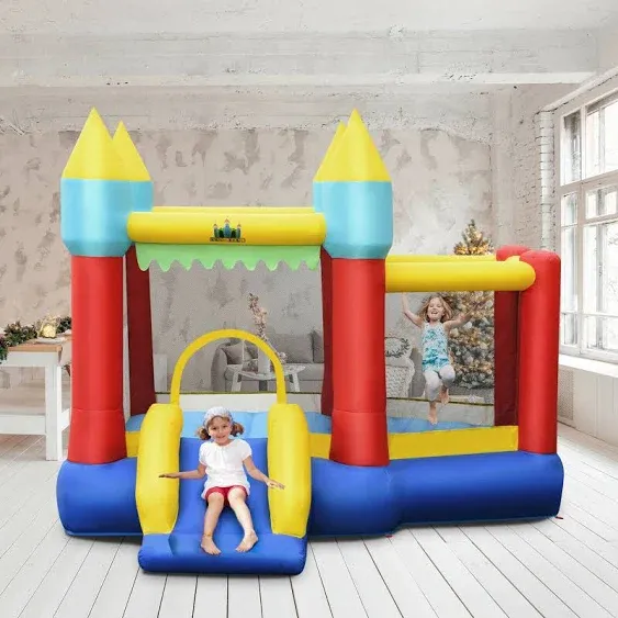 Costway Inflatable Bounce House Slide Jumping Castle Ball Pit Tunnels Without Blower