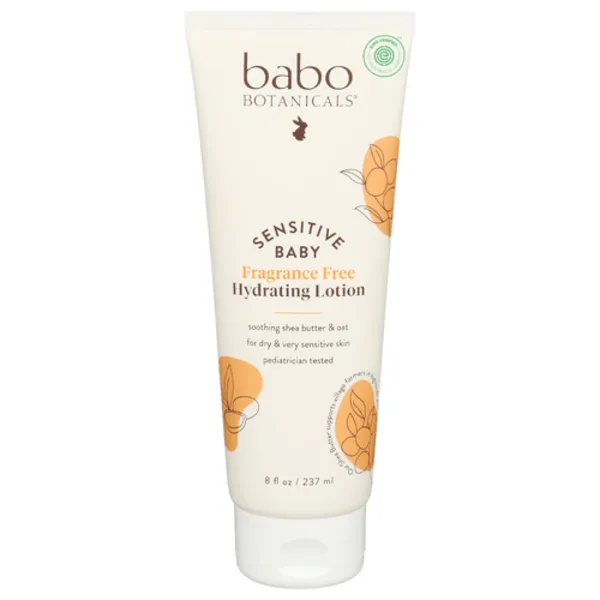 Babo Botanicals Lotion, Daily Hydra, Fragrance Free, Sensitive Baby - 8 fl oz