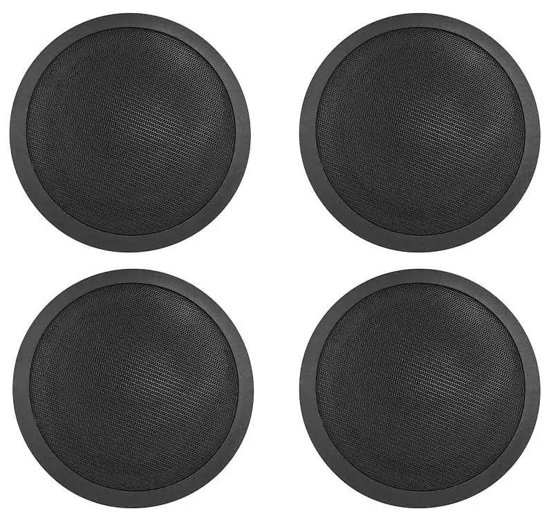 (4) Rockville CCL6T Black 70V 6&#034; Commercial Ceiling Speakers 4 Restaurant/Off<wbr/>ice