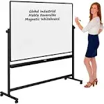 Global Industrial Mobile Reversible Whiteboard