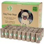 Greener Walker Poo Bags for Dog Waste, 540 Poop Bags,Extra Thick Strong 100% Leak Proof Biodegradable Dog Poo Bags (Brown)