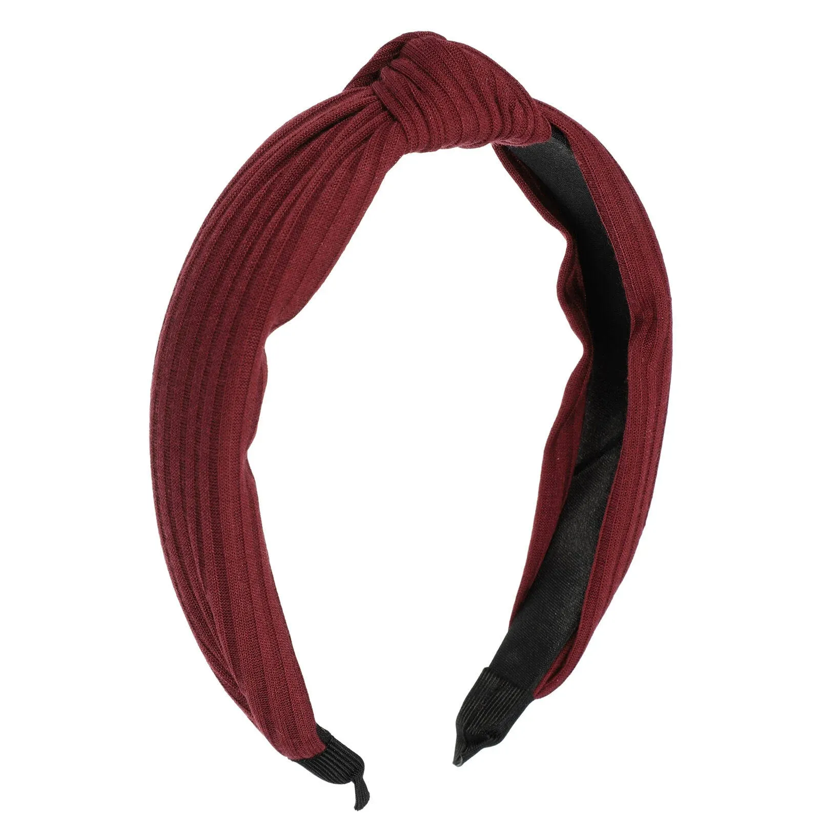 Unique Bargains Textured Cotton Knot Headband Soft Hairband for Women 1.3 inch ...