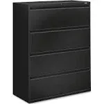 HON Brigade 800 Series Four-Drawer Lateral File - Black