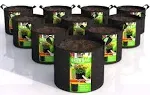 Utopia Home 10 Pack 5 Gallon Grow Bags 300g Thickened Nonwoven Plant Fabric Pots for Outdoor Grow Pots Garden Plant Bags Aer