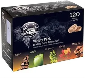 Bradley Smoker Bisquettes 120 Pack - 5 Flavor Variety