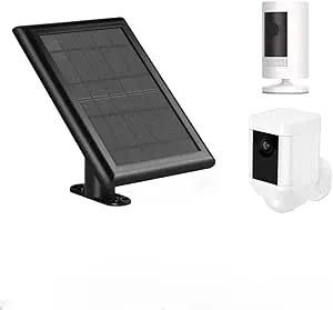 LRKHFFD Solar Panel Compatible with Ring-Spotlight Cam Battery, Ring-Stick Up Cam Battery & Blink XT XT2 Outdoor Security Camera