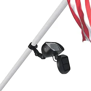 Solar Powered Flagpole Light Ground Pole Solar Light Household 4 Ultra Bright Led and 360 ° Adjustable Flag Pole Outdoor Light, Ip65 Waterproof, Suitable for Flagpoles with A Diameter of 1 "-1.5"