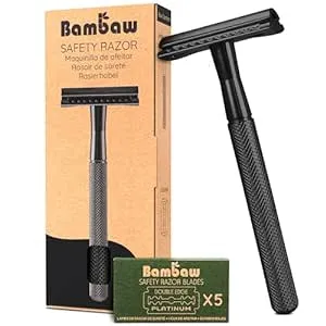 Bambaw Safety Razor with Stand - Sea Green