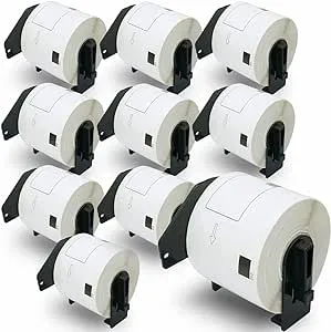 BETCKEY - Compatible Shipping Labels Replacement for Brother DK-1202 (2.4 in x 3.9 in), Use with Brother QL Label Printers [10 Rolls/3000 Labels]