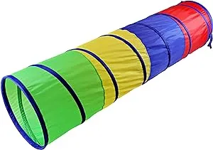 NARMAY® Play Tunnel Easy Key Pop Up Tunnel for Kids Indoor/Outdoor Crawl - 19 Dia. x 72 inch