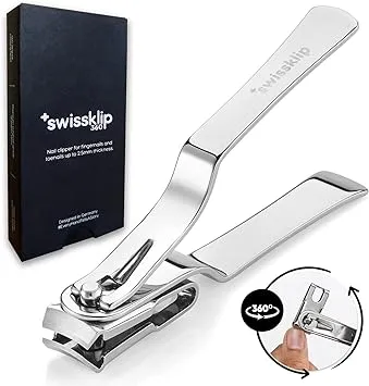 Swissklip Nail Clippers for Men I Well Suited As Finger Nail Clippers Adult I Also Can Be used As Fingernail Clippers Fo