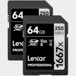 Lexar Professional 1667x SDXC Memory Card UHS-II