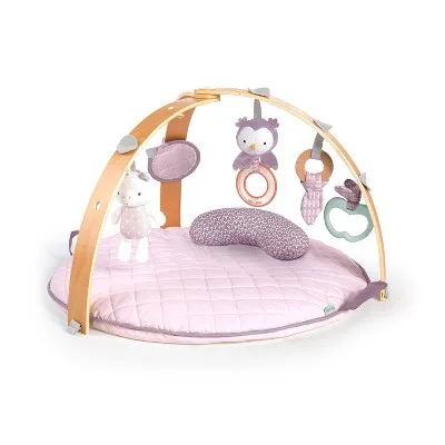 Ingenuity Cozy Spot Reversible Duvet Activity Gym with Wooden Toy Bar