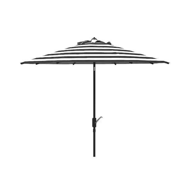 Safavieh 11 ft. Iris Fashion Line Umbrella Black & White