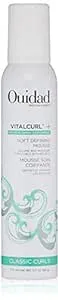 Ouidad VitalCurl+ Curl Defining Mousse, Lightweight Hair Foam, Styler for Soft, Touchable Hold, Adds Shine, Bounce & Volume, For Spiral Curls