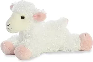 Aurora® Adorable Mini Flopsie™ Lana™ Stuffed Animal - Playful Ease - Timeless Companions - White 8 Inches