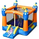 Costway Inflatable Bounce House Kids Magic Castle w/ Large Jumping Area Blower