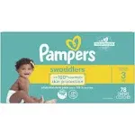 Pampers Swaddlers Diapers, Active Baby, 3 (16-28 lb), Super Pack - 78 diapers