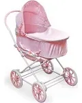 Badger Basket 3-in-1 Doll Pram, Carrier, and Stroller, Pink Gingham