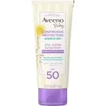 Aveeno Baby Continuous Protection Sensitive Skin Lotion Zinc Oxide Sunscreen SPF 50