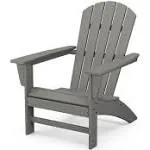 POLYWOOD Nautical Adirondack Chair - Slate Grey