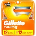 Gillette 30552 Fusion Manual Refill Cartridges - 12 ct