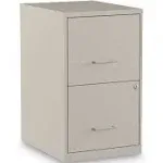 Alera Soho Vertical File Cabinet, 2 Drawers: File/File, Letter, Putty, 14" x 18" x 24.1"