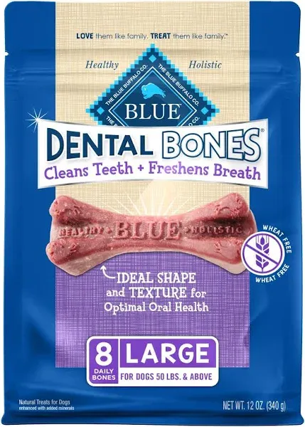 Blue Buffalo Dental Bones Natural Dental Chew Dog Treats