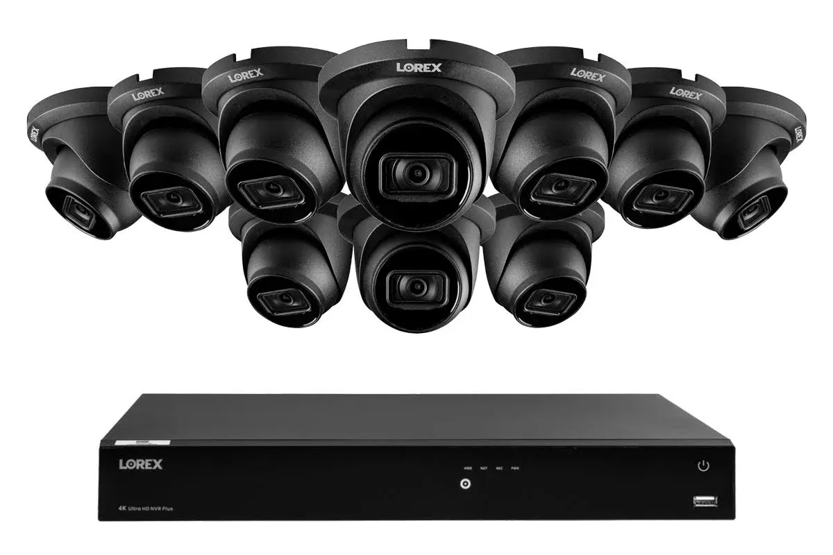 Lorex Fusion Series 4K 16 Camera Capable 4TB Wired NVR System with A14 IP Dome Cameras