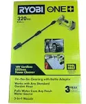 Ryobi ONE+ 18-Volt 320 psi 0.8 GPM Cold Water Cordless Power Cleaner (Tool Only)