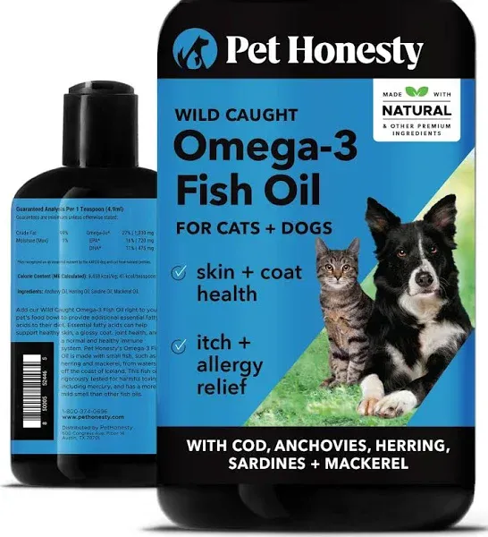 Pet Honesty Omega-3 Fish Oil for Dogs & Cats