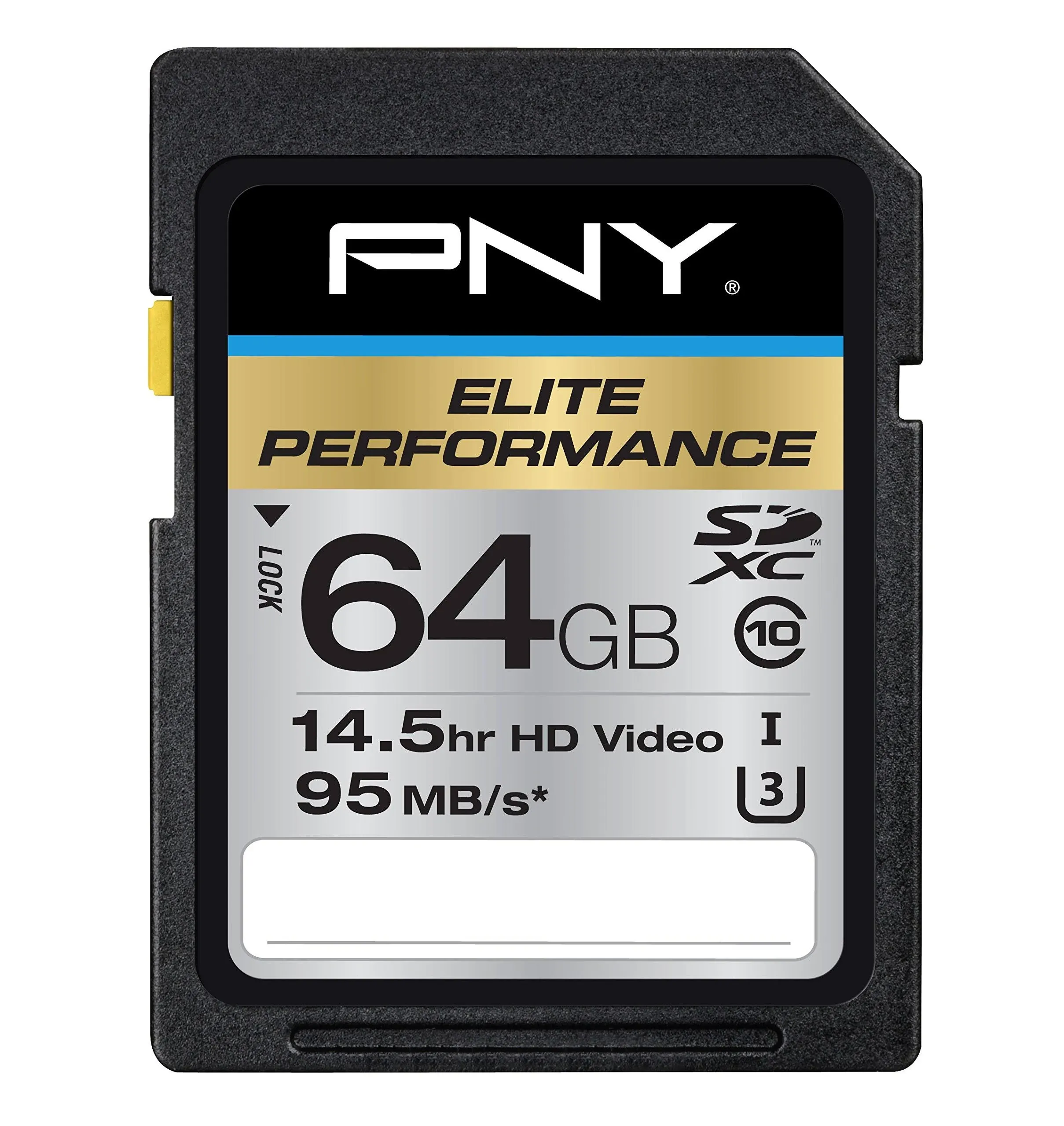 PNY Elite Performance Memory Card 64 GB SDXC Class 10 UHS