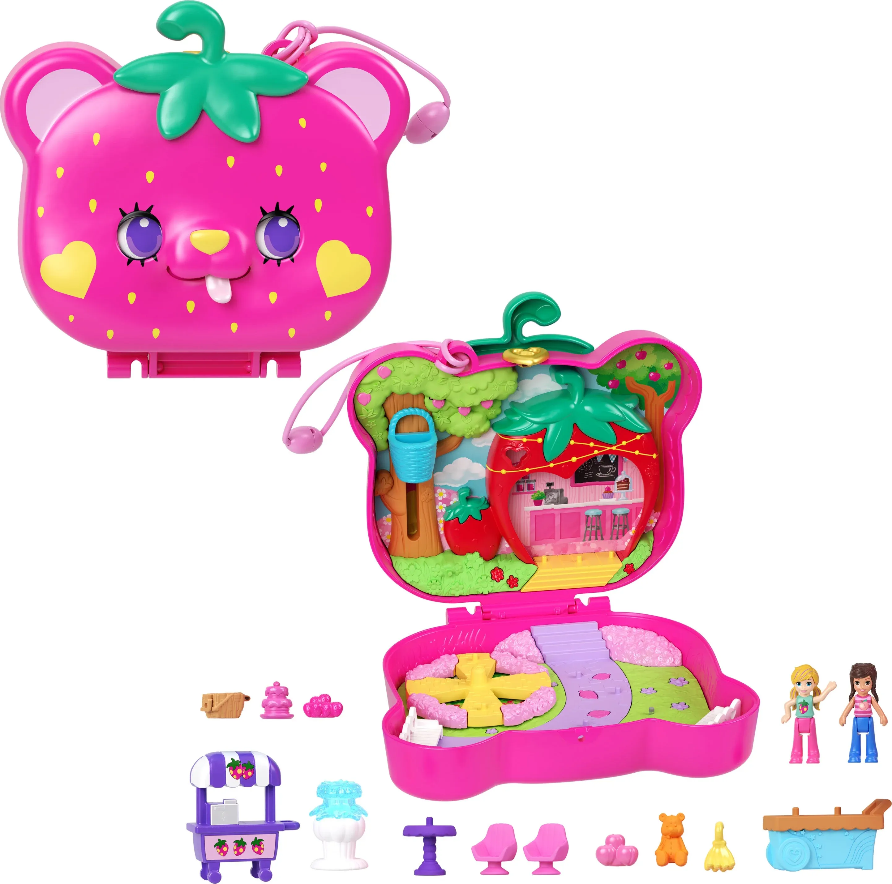 Polly Pocket Straw-Beary Patch Compact Playset