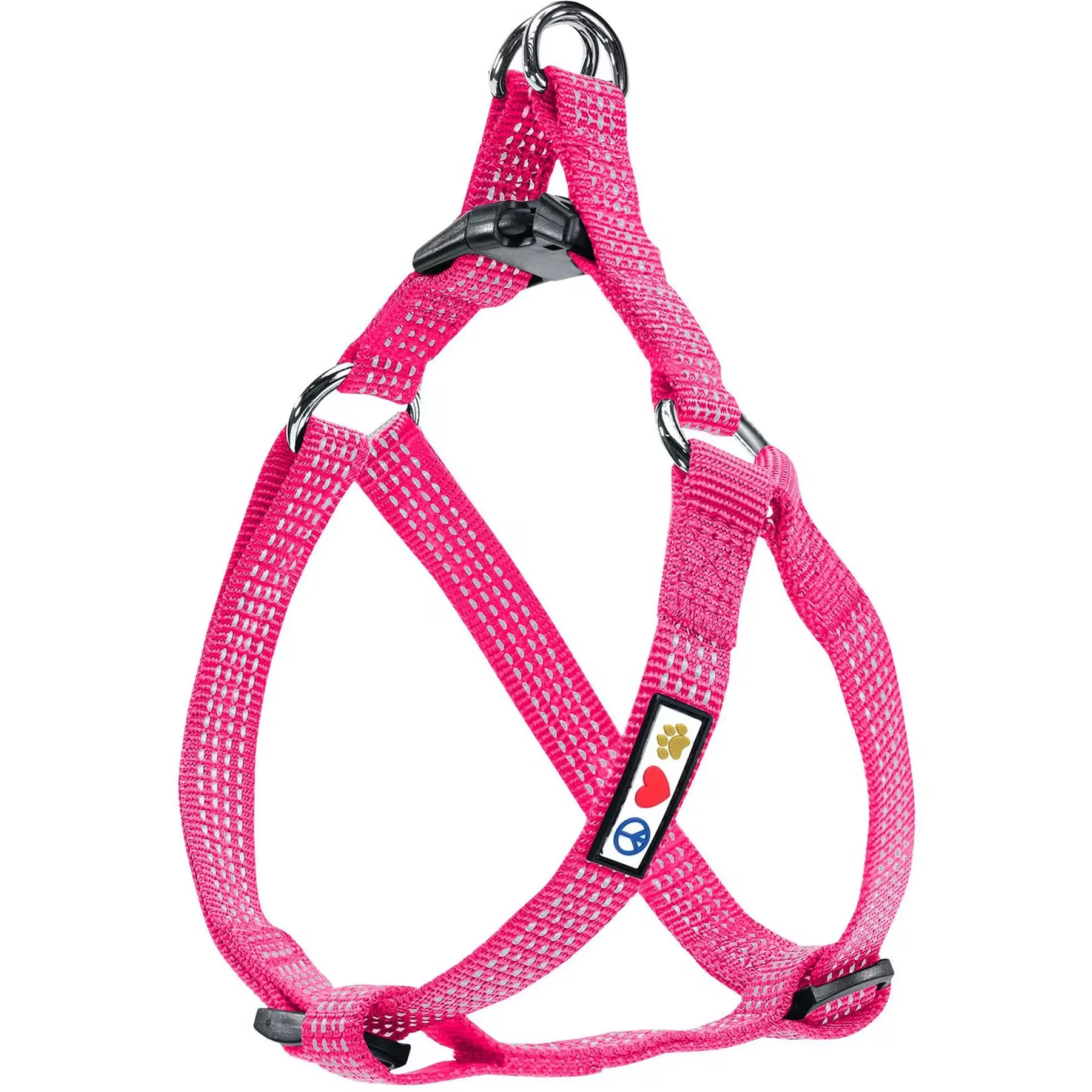 Pawtitas Reflective Step-In Dog Harness Pink / Extra Small