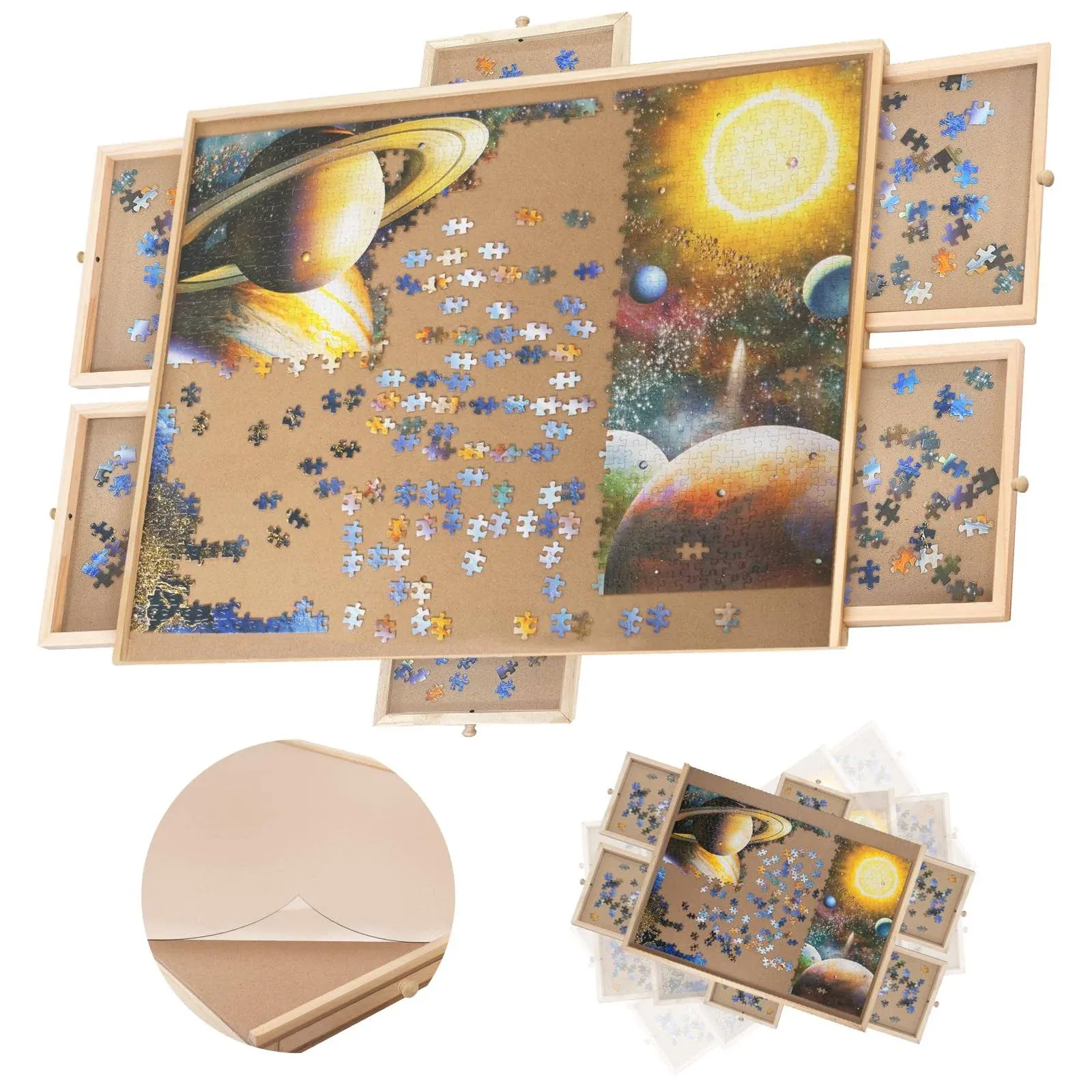 Nattork 1500 Piece Wooden Jigsaw Puzzle Board