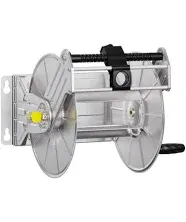 Giraffe Tools Steel 150-ft Wall-mount Hose Reel Stainless Steel