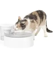 PetSafe Outlast Pumpless Cat Water Fountain, White, 90-oz