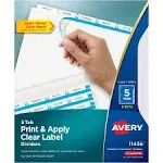 Avery Print Apply Index Maker Clear Label Dividers